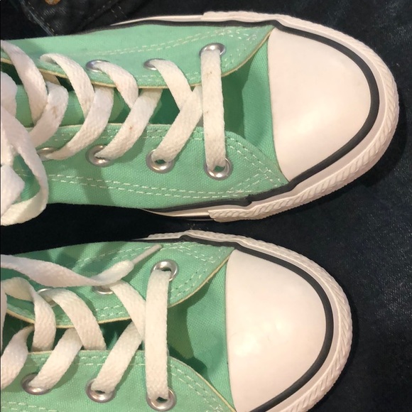 🚫🚫SOLD🚫🚫 NWOT HIGH TOP MINT GREEN HIGH TOP CONVERSE🔥🔥 - Picture 2 of 7